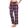Ashford & Brooks Women’s Cotton Long-Sleeve Top Flannel Pants Pajama Sleepwear Set - 3 of 4