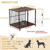 BingoPaw Innovative Furniture Dog Crate Anti-Bite Indoor Pet Cage Kennel End Table with Tempered Glass & Sturdy Base & Ventilated Bars & Quiet Wheels - 2 of 4