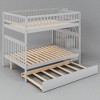 Full Over Full Bunk Bed with Trundle, Staircase Storage, Convertible 3-in-1 Design, Solid Wood Frame - 4 of 4