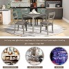 Modernluxe 5 Piece Industrial Dining Table Set Wooden Kitchen Table and 4 Chairs Gray - image 4 of 4