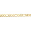 Black Bow Jewelry Men's 6mm, 10k Yellow Gold, Concave Figaro Chain Bracelet - 2 of 4