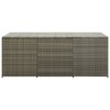 vidaXL Storage Chest Grey PE Rattan, Powder-Coated Steel Large - 3 of 4