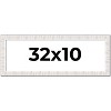 PosterPalooza | Panoramic Sculpted White Picture Frame - UV Acrylic, Foam Board Backing, Hanging Hardware - 2 of 4