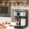 Kismile Espresso and Cappuccino Machine 15 Bar, 1300W Latte Machine with Automatic Milk Frother, Espresso Maker for Ground Coffee & Coffee Capsules - 3 of 3