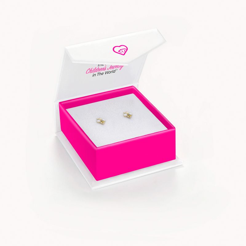 Girls' Honey Bee Screw Back 14k Gold Earrings - In Season Jewelry, 6 of 7