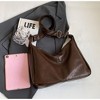 Generic Slouchy PU Leather Hobo Bags Women Trendy Underarm Shoulder Bag Retro Satchel Tote - 4 of 4