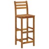 vidaXL Bar Stools 4 pcs Solid Acacia Wood - 2 of 4