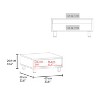 Vynxaria Modern White Coffee Table, Open Storage, Scratch Resistant Melamine Coating - 4 of 4