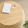 GlasFlength Ottomans and Benches Round Storage Portable Ottoman with Dual Function Fashion Design for Modern Living Spaces, Beige, 26"*26"*16.8" - 3 of 4