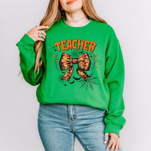 Simply Sage Market Coquette Halloween Teacher Sweatshirt - 1 of 4