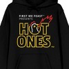 Hot Ones Stacked Logo on Black Hoodie - 2 of 3