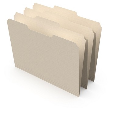 MyOfficeInnovations Manila File Folders 3-Tab Center Position Letter 100/Box (116780)