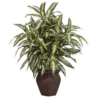 30" x 26" Artificial Aglaonema Plant in Decorative Vase - Nearly Natural