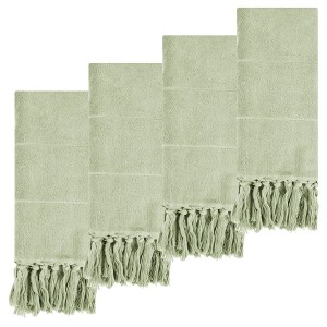 REGALWOVEN Bathroom Cotton Absorbent Soft Decorative Turkish Hand Towels with Tassel 14" x 30" - 1 of 4