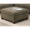 Contemporary 1pc OTTOMAN Tan Color Chenille Fabric Modular Corner wedge Sofa Living Room Furniture - 4 of 4