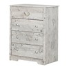Navali 4 Drawer Kids' Chest Seaside Pine - South Shore: Small Bedroom Dresser, Modern Farmhouse Style, White - 2 of 4