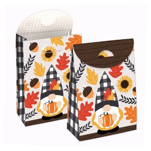 Big Dot of Happiness Fall Gnomes - Autumn Harvest Gift Favor Bags - Party Goodie Boxes - Set of 12 - 1 of 4