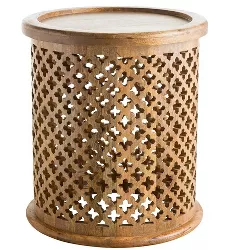 Carved Moroccan Side Table
