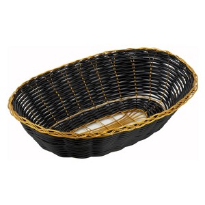 Winco Woven Basket, Polypropylene, Black and Gold - 1 of 1