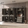 FUFU&GAGA Multifunctional Modular Storage Cabinet Bookcase Display Cabinet with Adjustable Shelving, Drawers & Safety Features - 3 of 4
