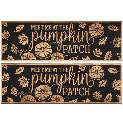 The Lakeside Collection Pumpkin Patch Set of 2 Stair Treads or Doormat - Set of 2 Stair Treads