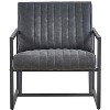 VYNXARIA Modern design high quality PU(GREY)+ steel armchair£¬for Kitchen, Dining, Bedroom, Living Room - 2 of 4