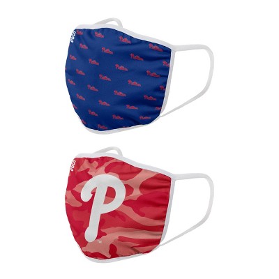 MLB Philadelphia Phillies Youth Clutch Printed Face Covering - 2pk