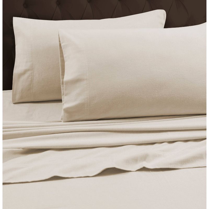 Heavyweight Flannel Solid Fitted Sheet - Tribeca Living, 1 of 4