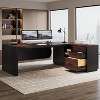 Tribesigns 80'' L-Shaped Executive Office Desk with 55'' Drawers Cabinet - 4 of 4