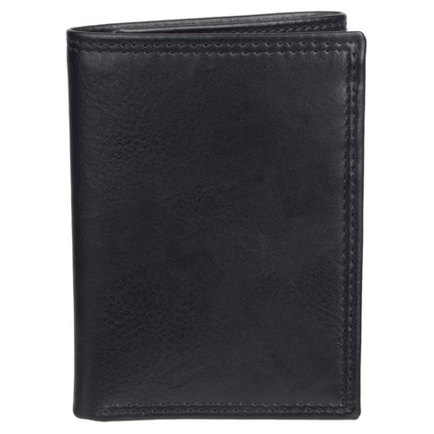 Men&#39;s Slim Trifold Wallet With ID Window And Stitch Design - Goodfellow & Co™ Black : Target