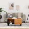 vidaXL Solid Wood Acacia Coffee Table - Sturdy Acacia and Engineered Wood Table with Storage Compartments - 2 of 4