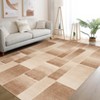 Washable Machine  Rugs Modern Geometric Patchwork Area Rug for Living Room Indoor Rugs for Bedroom, Throw Carpet for Dining Room Office Black - 3 of 4