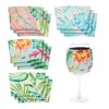 Juvale 12 Pack Tropical Wine Glass Sleeve Protector, Insulated Drink Covers for Luau (4 Designs) - 2 of 4