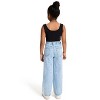 Mocamel New Snowflake Water Wash Distressed Design Wide Leg Jeans for Teenage Girls - 2 of 4