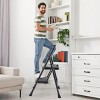 FURNIinspire Ladders Step Stool Foldable Household Portable Indoor 2 Layer Step Ladder with Safety Buckle Stable, Black, 20"*20"*32.6" - 2 of 4