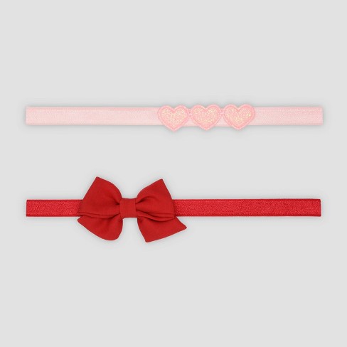Carter\'s Just One You® Pink/red Target 2pk Sweetheart Girls\' : Headwrap Newborn Baby 
