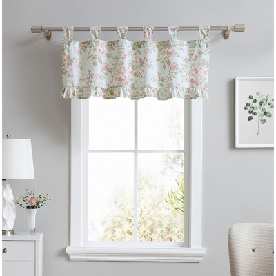 Laura Ashley Madelynn Tab Top Valance - 50X20 - Pastel Blue