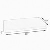 Sunbrella 48"x19"x3" Outdoor Bench Cushion, UV-Resistant, Fade-Proof, Black Canvas with Eco-Friendly Fill - 2 of 4