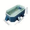 TopComfy Above Ground Pool Folding Non Inflatable Design Bathes and Cools in Summer for Outdoor Patio Beach Garden Yards, Blue, 22.05"*19.69"*5.91" - 3 of 4