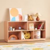 VEVOR Cubby Mobile Tray Storage Cabinet, 5-Compartment Cubby Storage Shelf, Cubby Storage Cabinet 2-shelf, Classroom Cubbies, Natural - 2 of 4