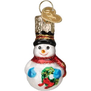 Old World Christmas Blown Glass Mini Ornament for Christmas Tree, Snowman - 1 of 4