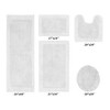 Edge Bath Rug 100% Premium Cotton Ultra-Soft Water Absorbent Tufted Solid Reversible 5 Piece Bathroom Rug Set for Machine Washable Bathmat - 2 of 4