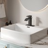 ChicFurnit Bathroom Sink Faucet Single Handle CUPC Certified Harlow Design for Trendy Spaces, Black, 17"*11"*18" - 2 of 4