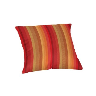 Casual Cushion Stripe Sunbrella Fabric 1-Piece Indoor/Outdoor Square Throw Pillow