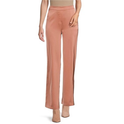 Calvin Klein Womens Satin Pull On Wide Leg Culotte Dress Pants