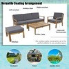 4/6 Piece Patio Sofa Sets With Coffee Table, 2 Chairs, Loveseat, 4 Cushions And Pillows, Woven Rope Conversation Set For Porch Backyard - 4 of 4