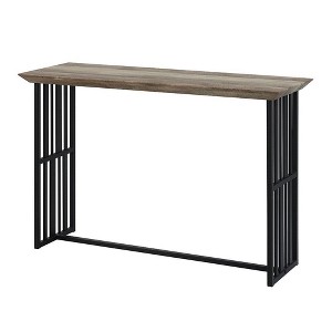 47" Zudora Accent Table Oak and Sandy Black Finish - Acme Furniture - 1 of 4