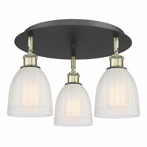 Brookfield - 3 Light Flush Mount In Art Deco Style-9.5 Inches Tall and 17.5 Inches Wide - 1 of 1