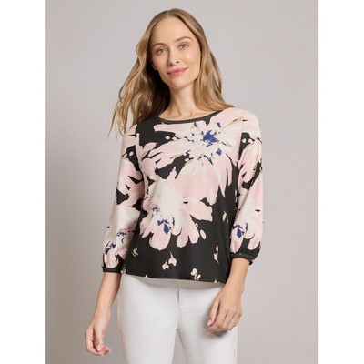 Printed Puff Sleeve Top