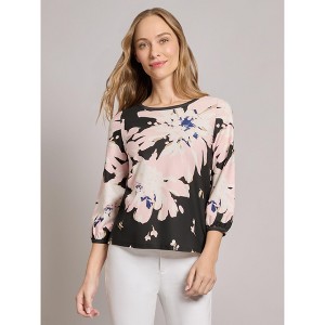 Printed Puff Sleeve Top - 1 of 3